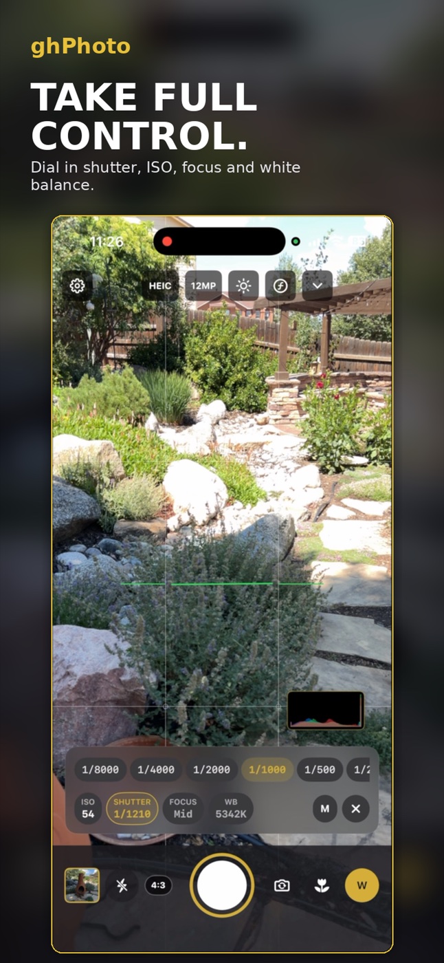 ghPhoto manual controls